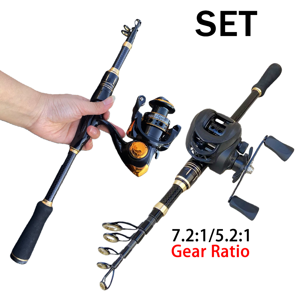 Conventional Reel - Set Combinato di Attrezzatura da Pesca: